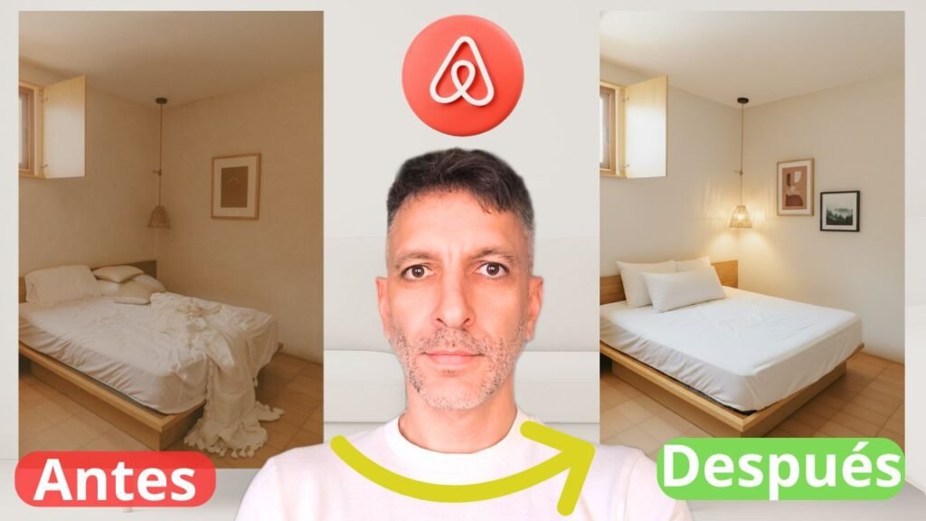 Cómo crear fotos que vendan tu Airbnb con IA. Utilizando la Inteligencia Artificial de Nano Banana para mejorar las fotos de tus Airbnb