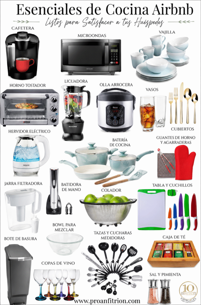 amenities cocina airbnb