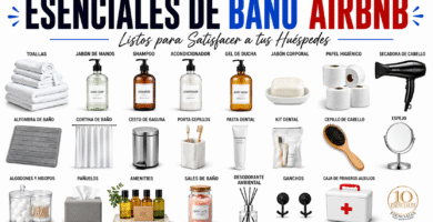 amenities de baño Airbnb